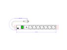 BACHMANN 19" 1U 7xCEE7/3 1xSPD-Plus 1xswitch 2.0m CEE7/7