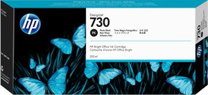 HP 730 zwarte DesignJet fotoinktcartridge, 300 ml