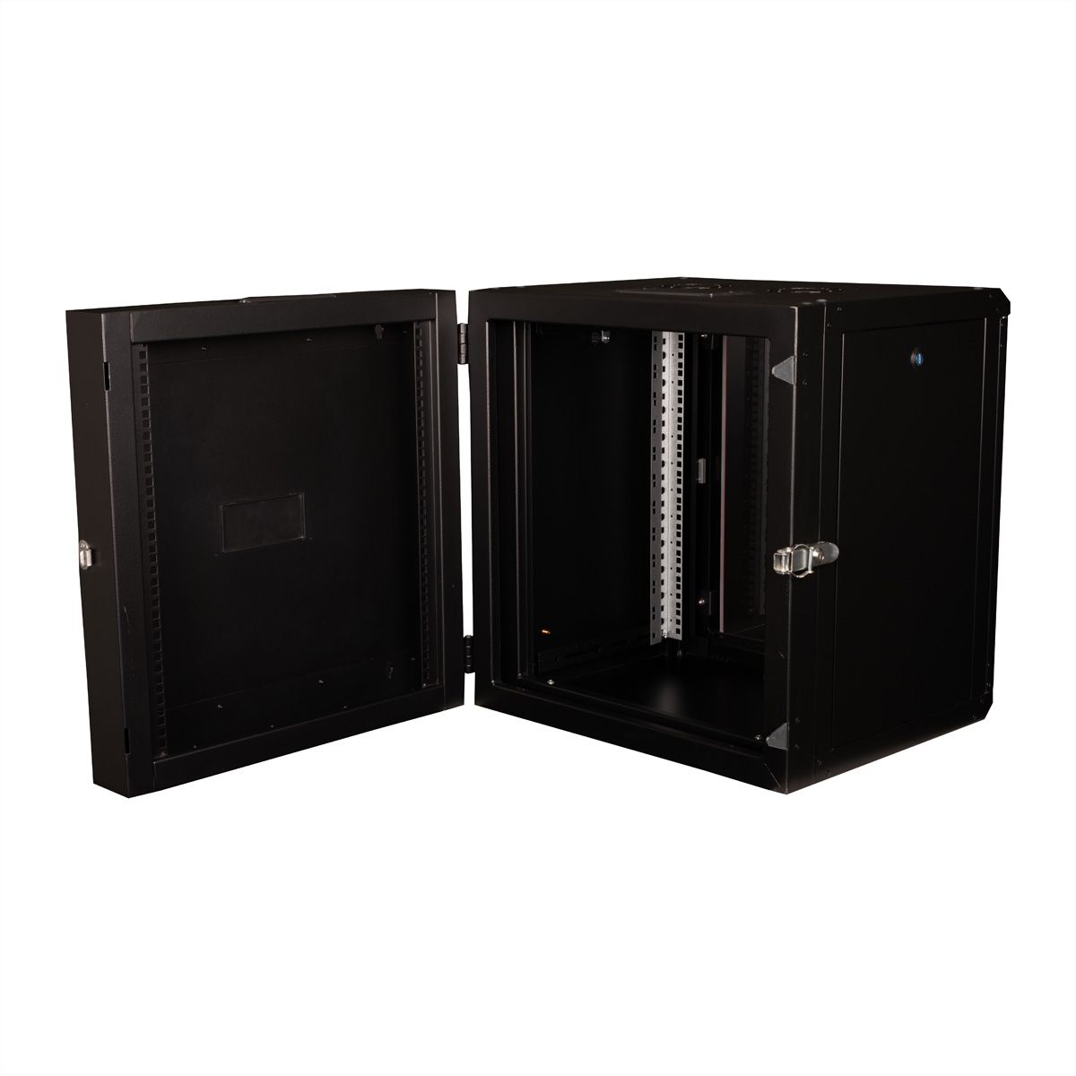 ROLINE 19-inch wall-mounted housing Pro 12 U, 600x600 WxD two-piece swivelling black