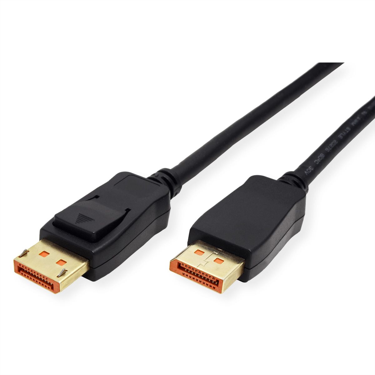 ROLINE DisplayPort Cable, v2.1, 10K@60Hz, 54Gbit/s, UHBR13.5, DP-DP, M/M, black, 1.5 m