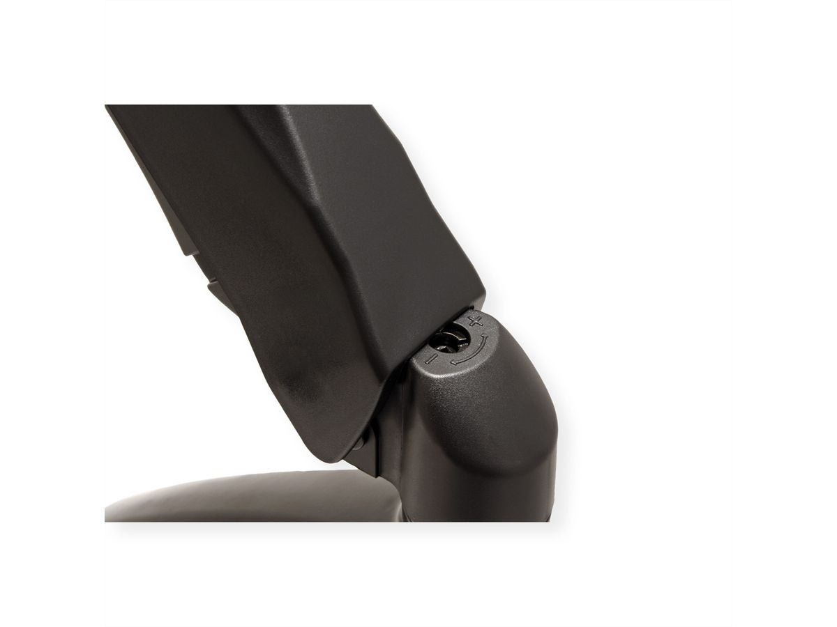 VALUE Dual LCD Monitor Stand Pneumatic, Desk Clamp, Pivot, 5 Joints, black