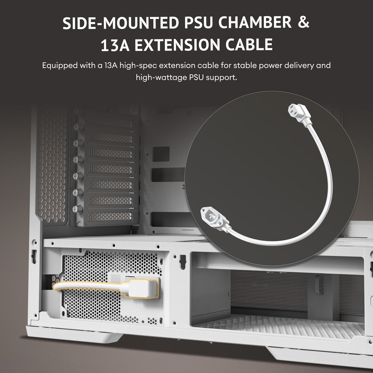 ANTEC Constellation C6 Curve Air White PC Case ATX Midi Tower, white