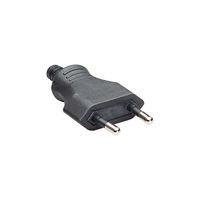 BACHMANN Euro flat plug, black, Screw connection PU 3 pcs. in polybag