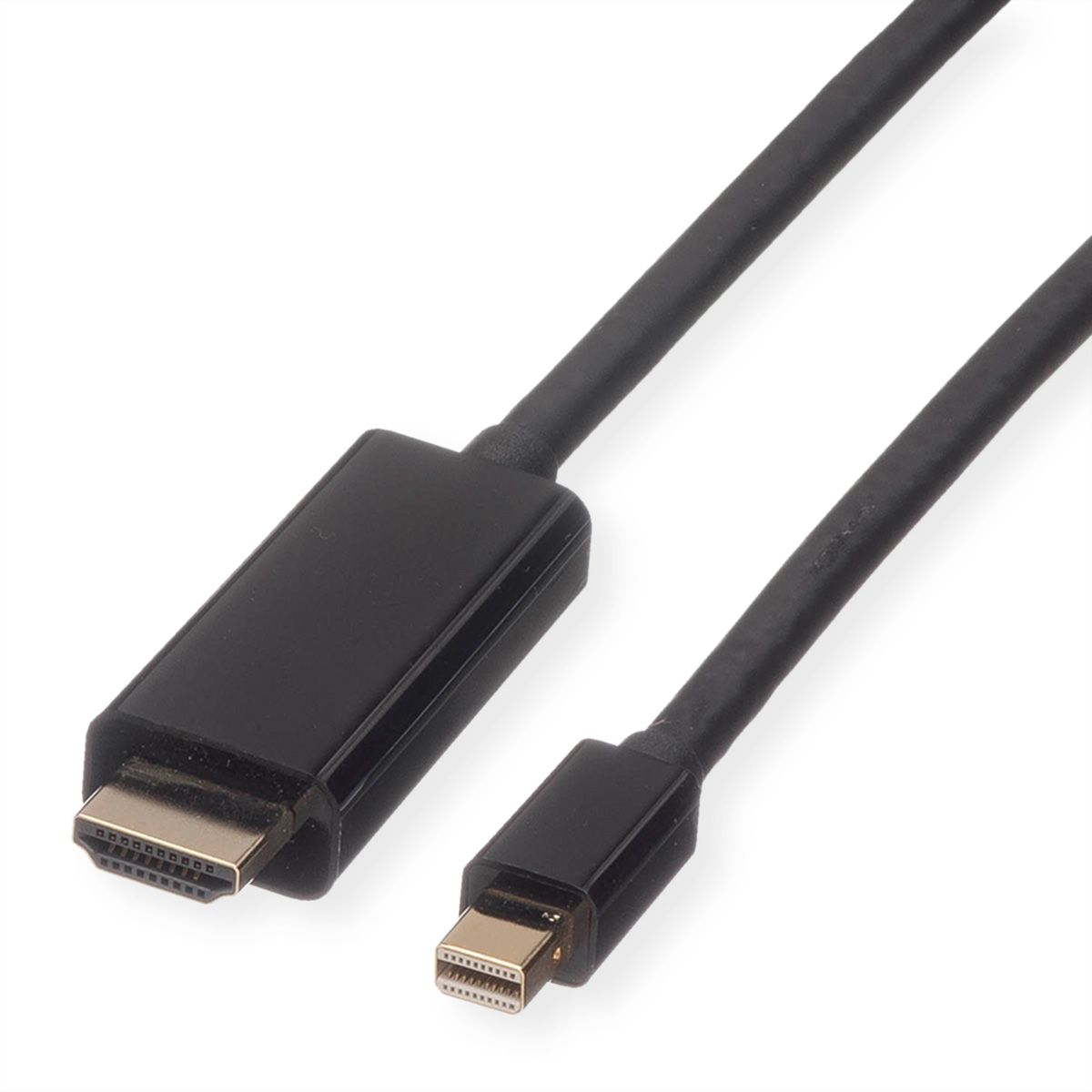 ROLINE Mini DisplayPort Cable, Mini DP-UHDTV, M/M, black, 2 m