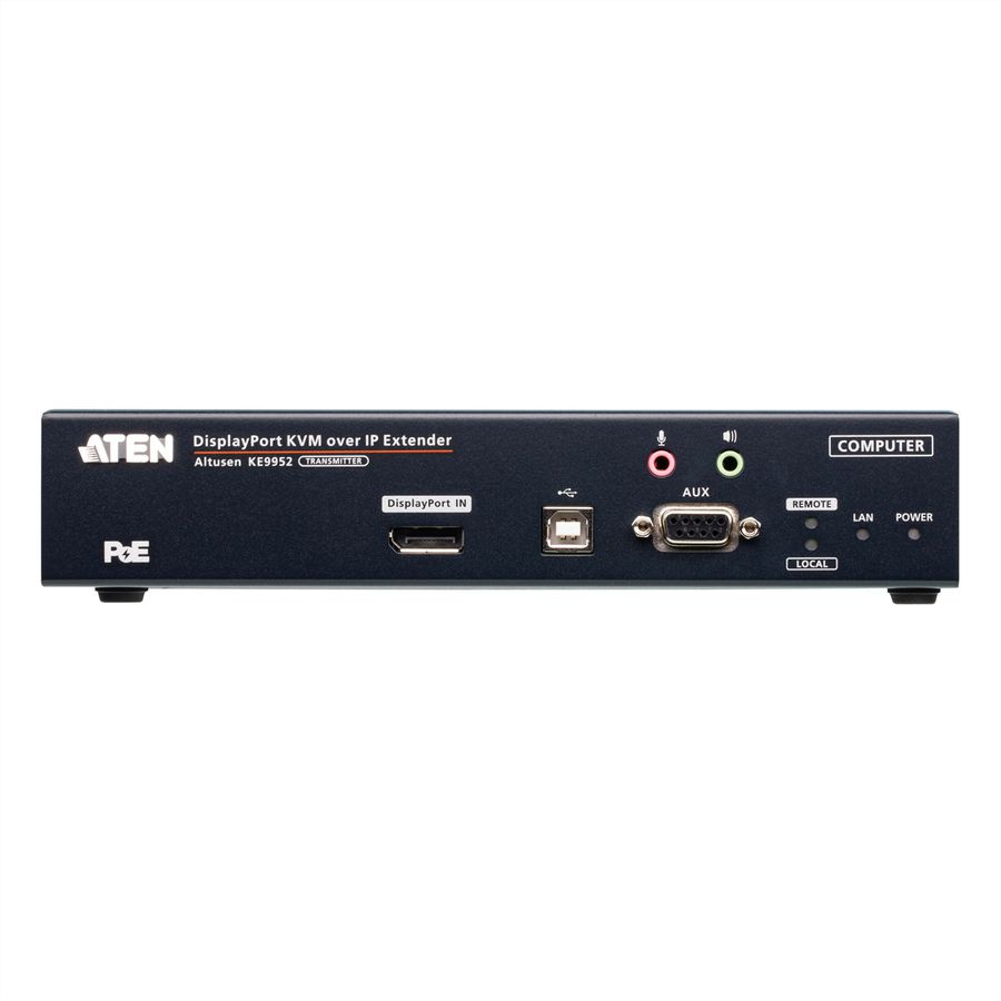 ATEN KE9952T 4K DP KVM over IP extender met PoE zender