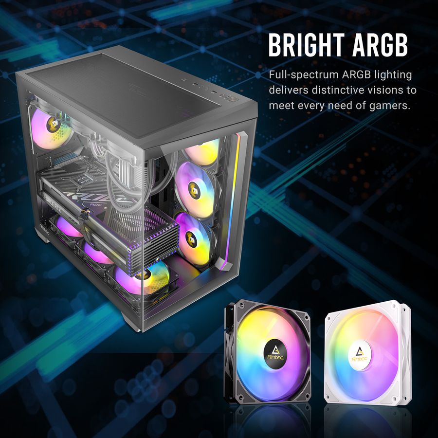 ANTEC P12R PWM ARGB REVERSE Fan PC Case Fan, white