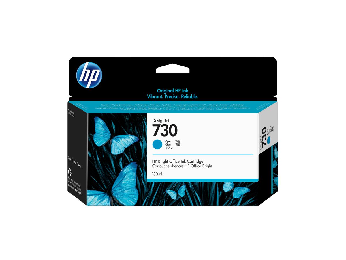 HP 730 130-ml Cyan DesignJet Ink Cartridge
