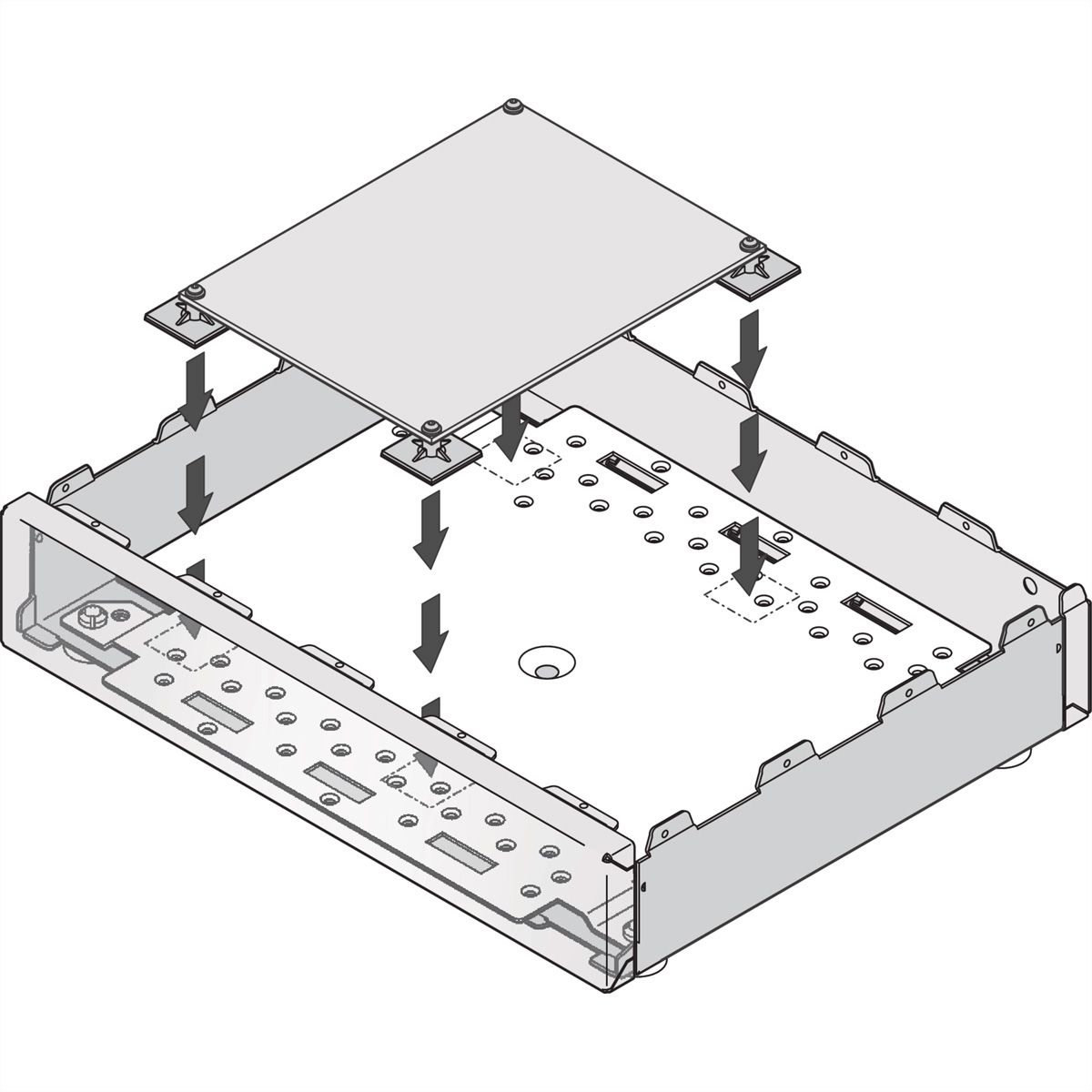 SCHROFF Interscale montagestift, hoogte 9 mm