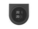 BACHMANN PIX HOLDER SINGLE, 1x USB A/C, ISV, schwarz, 0,2 m