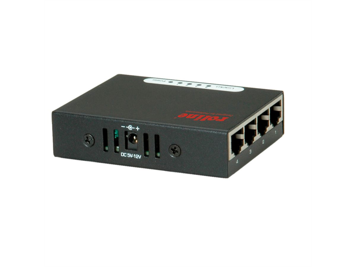 ROLINE Gigabit Ethernet Switch, Pocket, 4 Ports