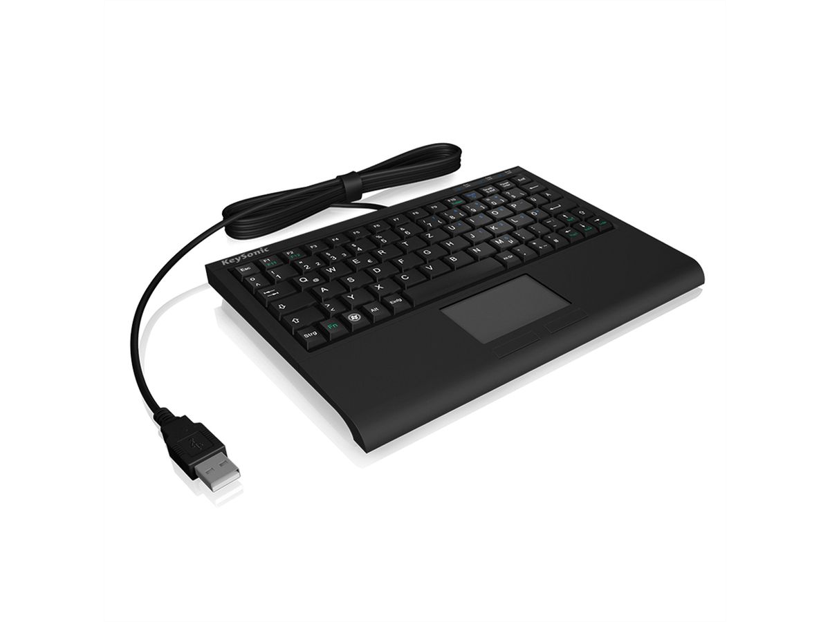 KeySonic ACK-3410 Super Mini Tastatur mit integriertem Smart-Touchpad