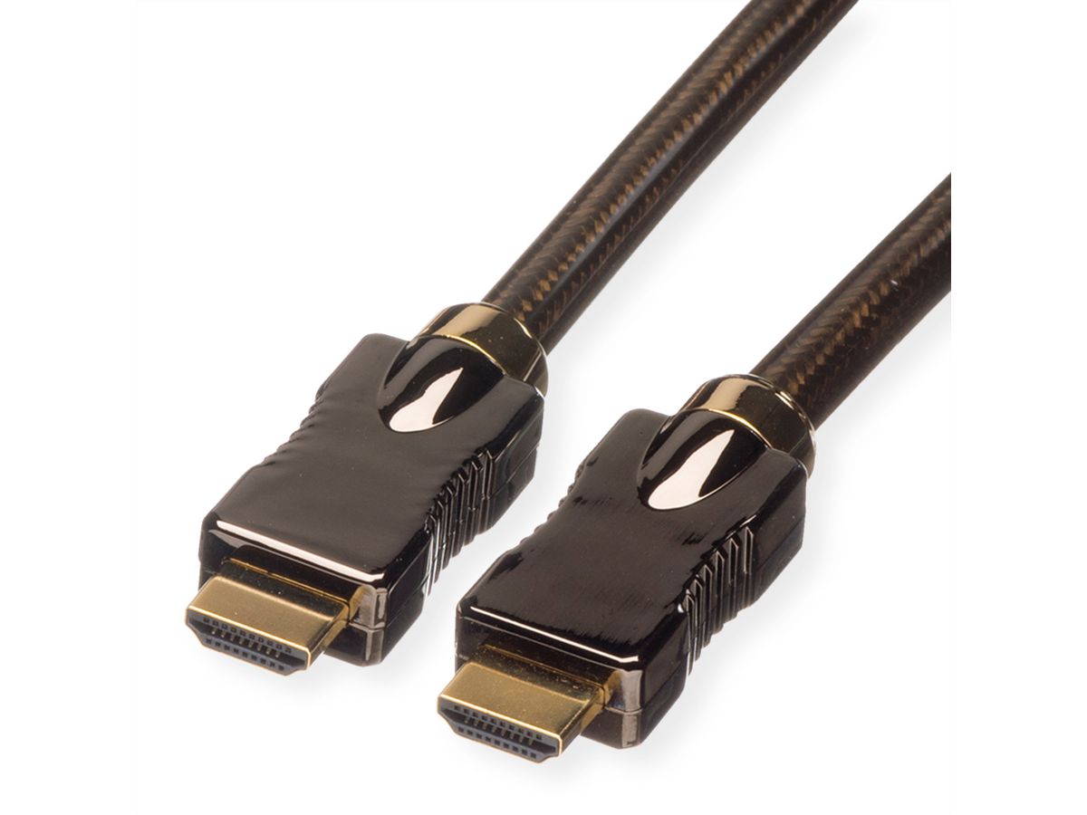 ROLINE HDMI Ultra HD Kabel met Ethernet, M/M, zwart, 1 m