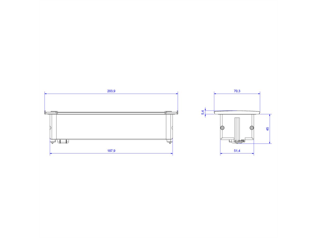 BACHMANN KAPSA Klein 2x geaard stopcontact 1x USB oplader, GST18 Stekker