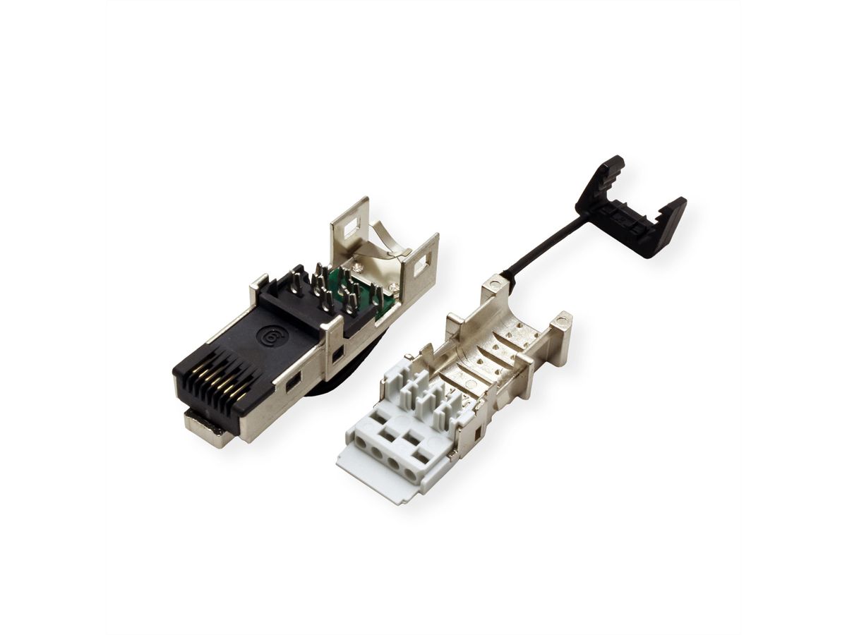 BTR E-DAT Industrie IP20, RJ45-stekker voor veldmontage, zwart