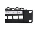 ROLINE Keystone 19'' Module Frame, empty, 24 ports, shielded, clip fixing, black