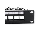 ROLINE 19" keystone module rack, leeg, 24P. afgeschermd , Clip bevestiging, zwart