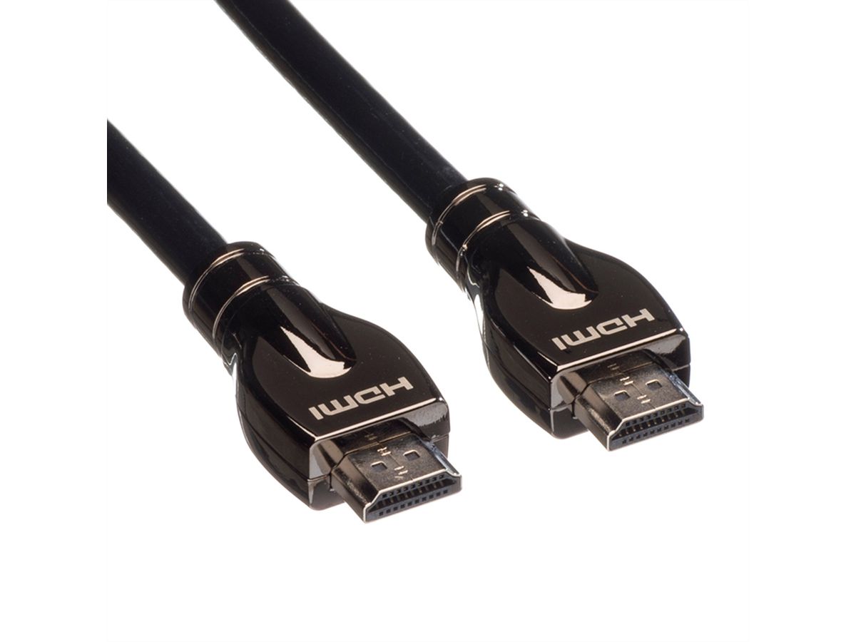 ROLINE HDMI Ultra HD Kabel met Ethernet, M/M, zwart, 7,5 m