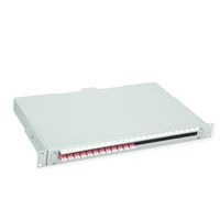 TELEGÄRTNER BASIS V LWL-Panel mit Kupplungen & Pigtails, 12x LC Duplex, violett, OM4