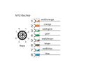 METZ CONNECT M12-female IP67 recht afgeschermd, X-gecodeerd, Cat. 6A