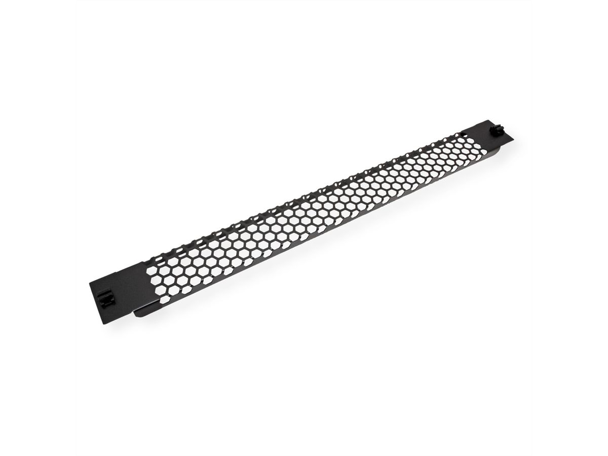 VALUE 19" Perforated Ventilation Mesh Panel, Snap-in, 1U, Metal, black