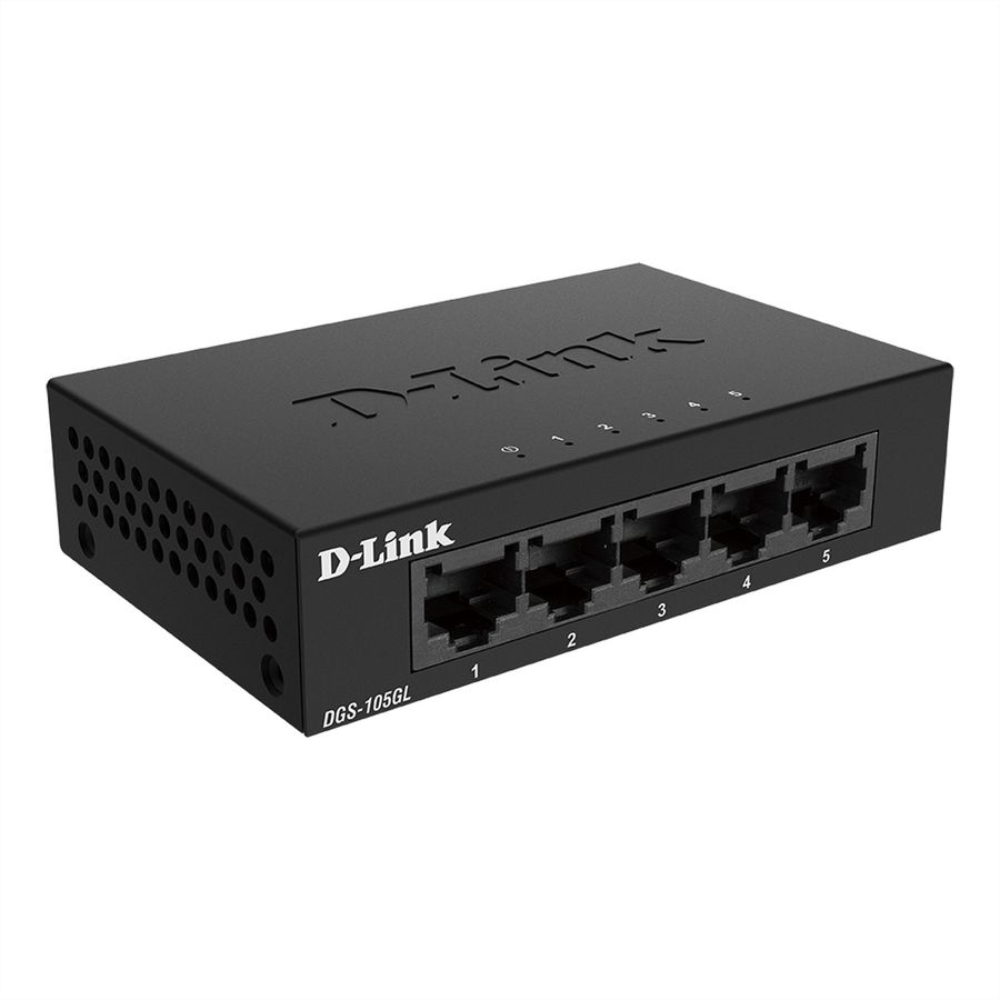 D-Link DGS-105GL/E 5-Poorts Gigabit Switch Light , Layer2 zonder IGMP