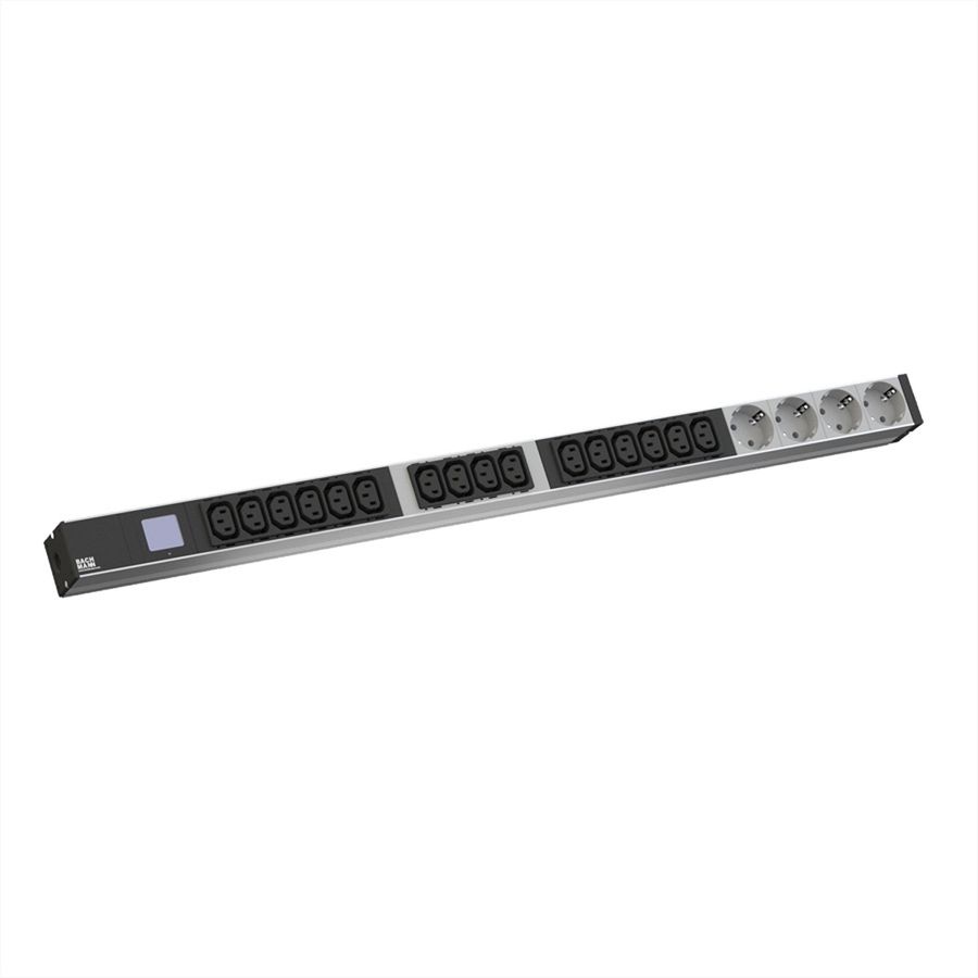 BACHMANN BN0500 19" PDU 1U 16xC13 4x earthing contact, power measurement, CEE 16A connection, blue
