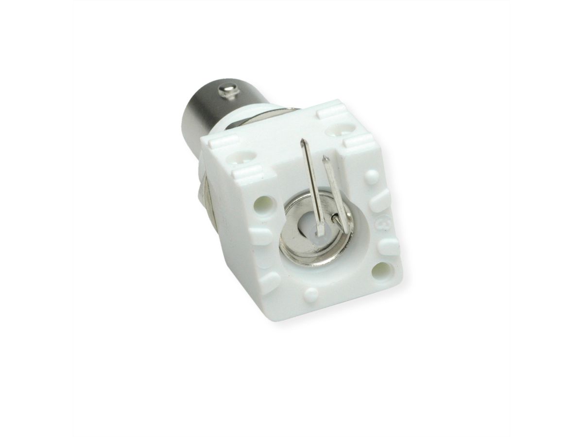 TELEGÄRTNER BNC PCB Bulkhead Angle Jack, insulated for Printed Circuits