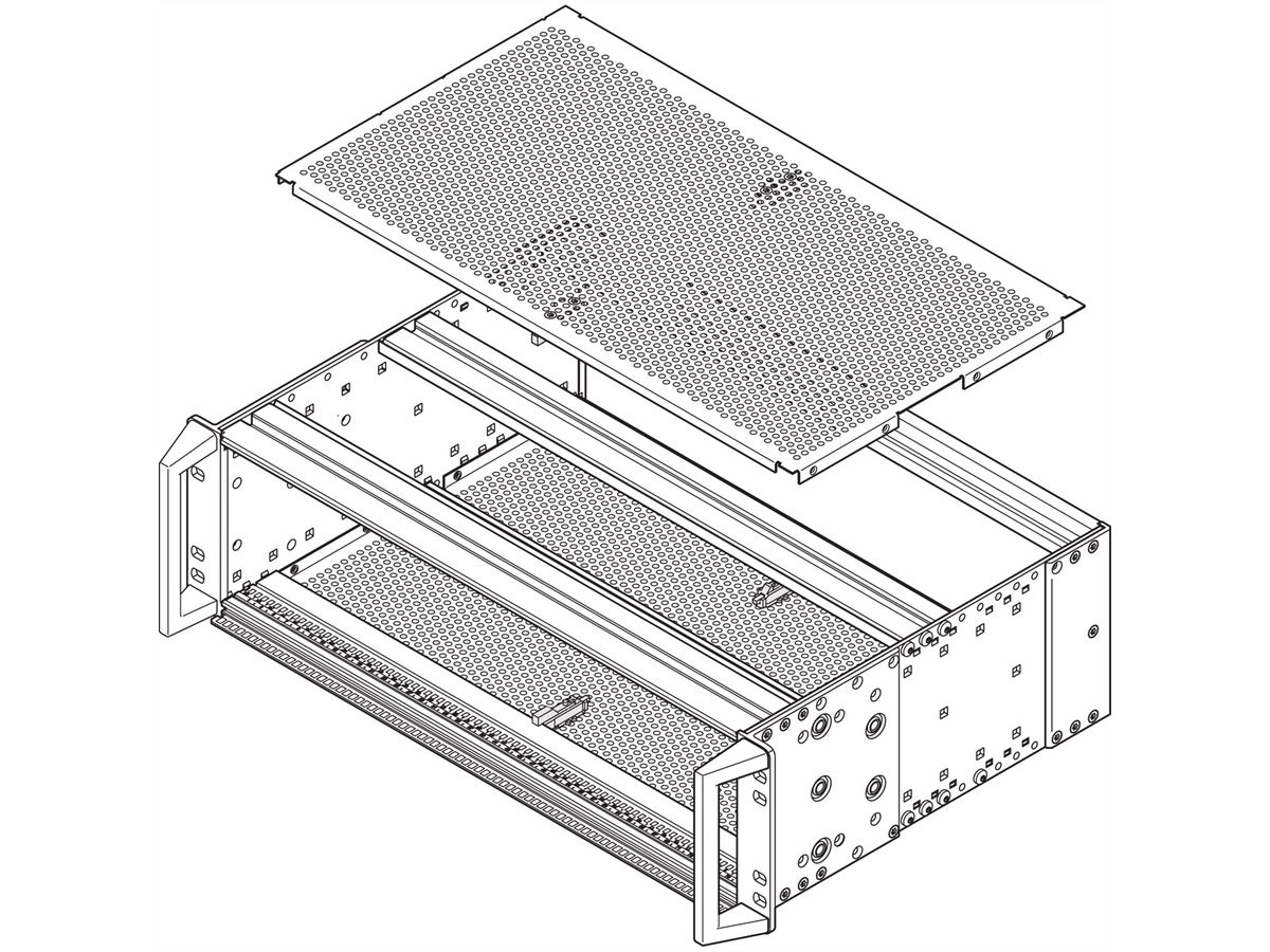 SCHROFF EuropacPRO Cover Plate for Bolting to Rugged Side Panel, 84 HP, 295 mm