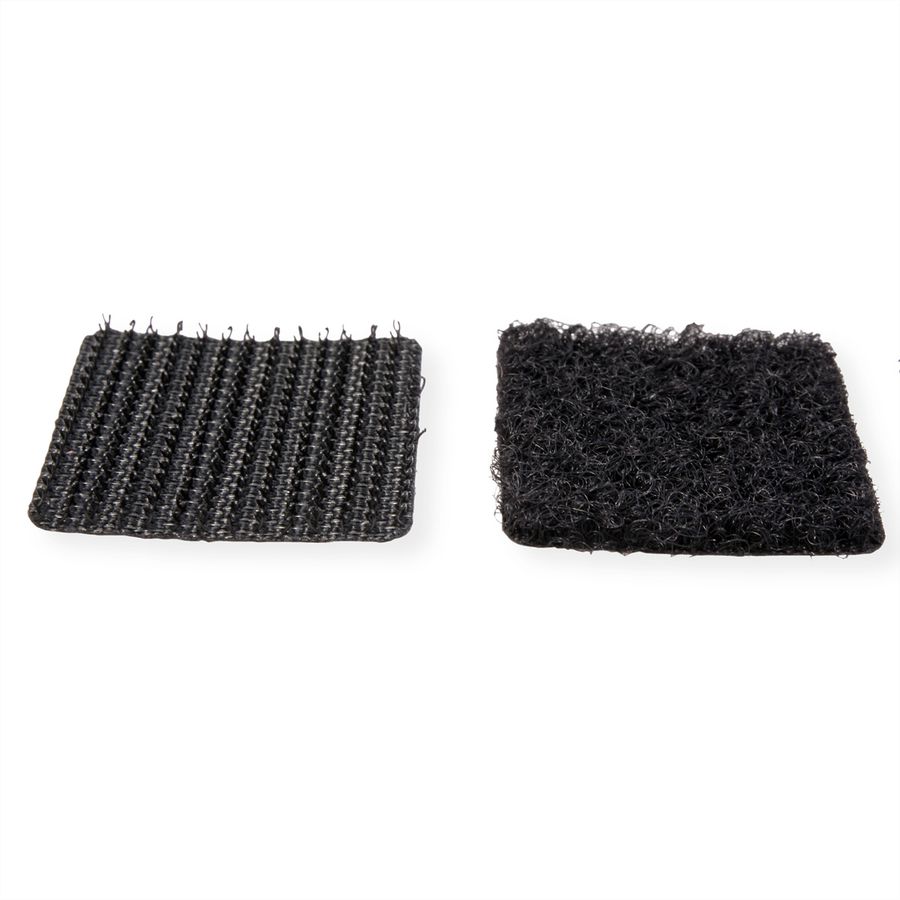 VELCRO® klittenband vierkanten zelfklevende klittenband 25 mm x 25 mm x 24 sets zwart
