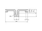 Horizontale achterrail, type AB voor I/O-printplaatgeleiders achter, 84 pk