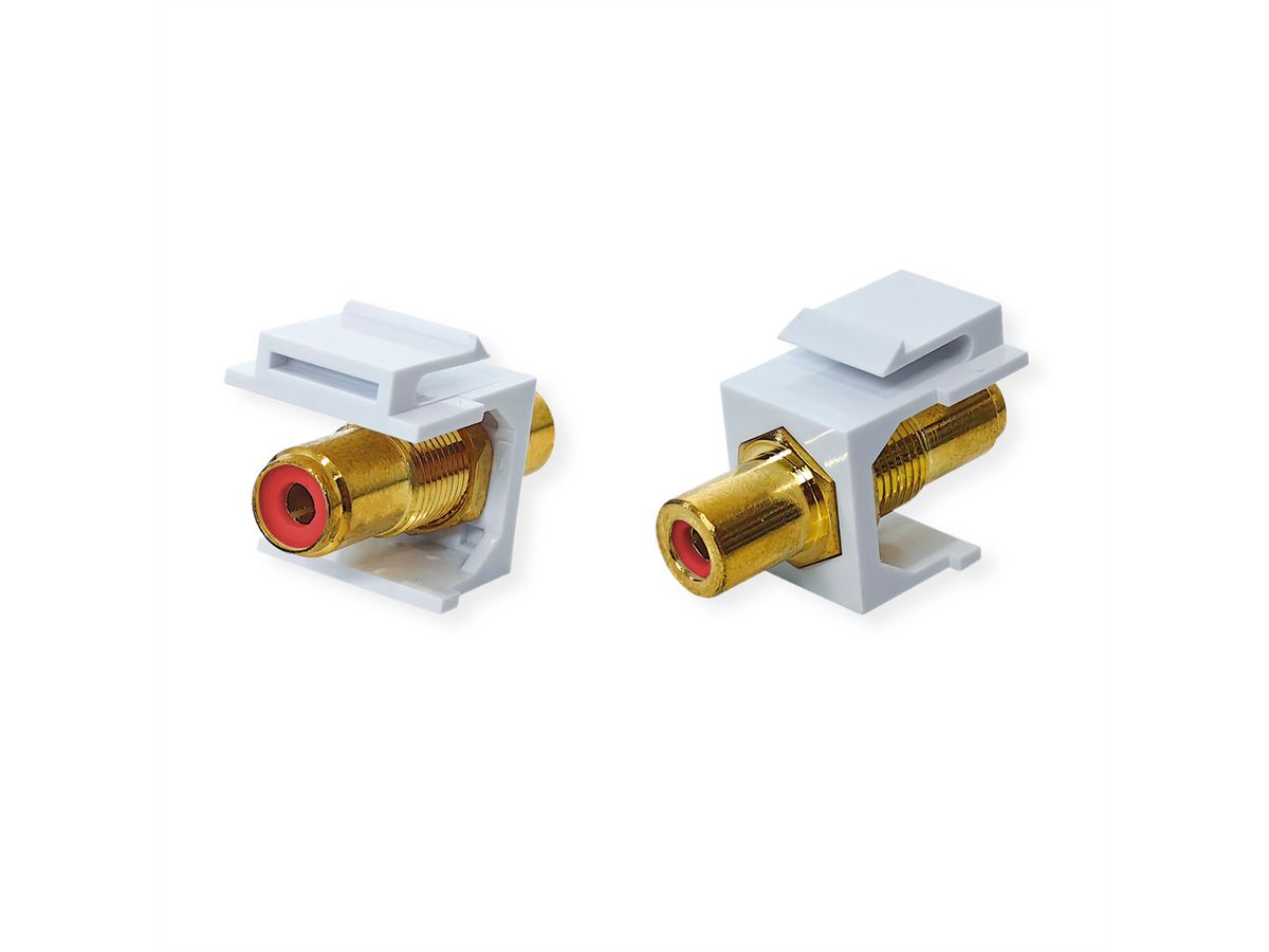 VALUE RCA Keystone Coupler, Plastic, red