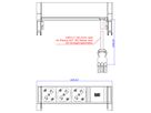 BACHMANN DESK2 white 3xP40 0.2m GST18 RAL9010
