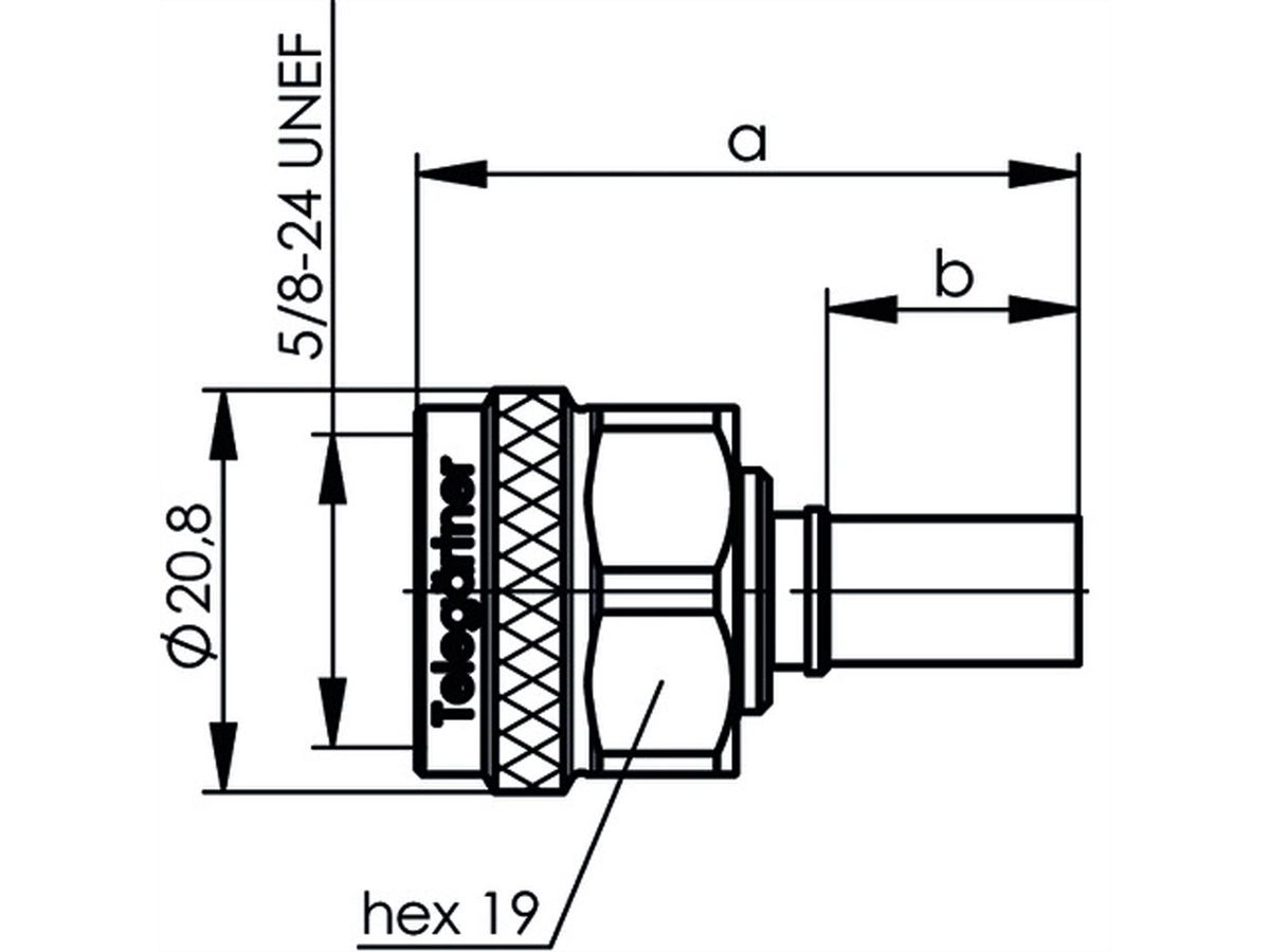 TELEGÄRTNER N-Kabelstecker, crimp/crimp, G37