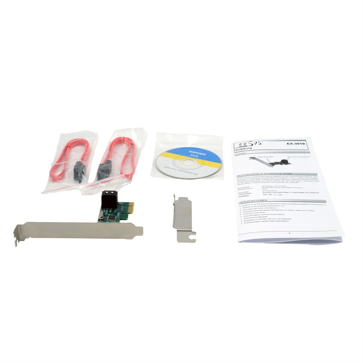 EXSYS EX-3519 EX-3519 PCIe SATA3 Controller