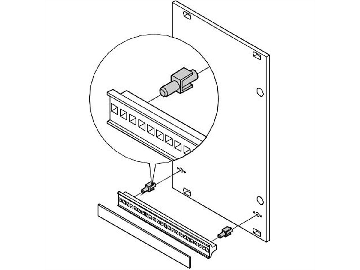 SCHROFF Fixing Clip for Static Plastic Handle