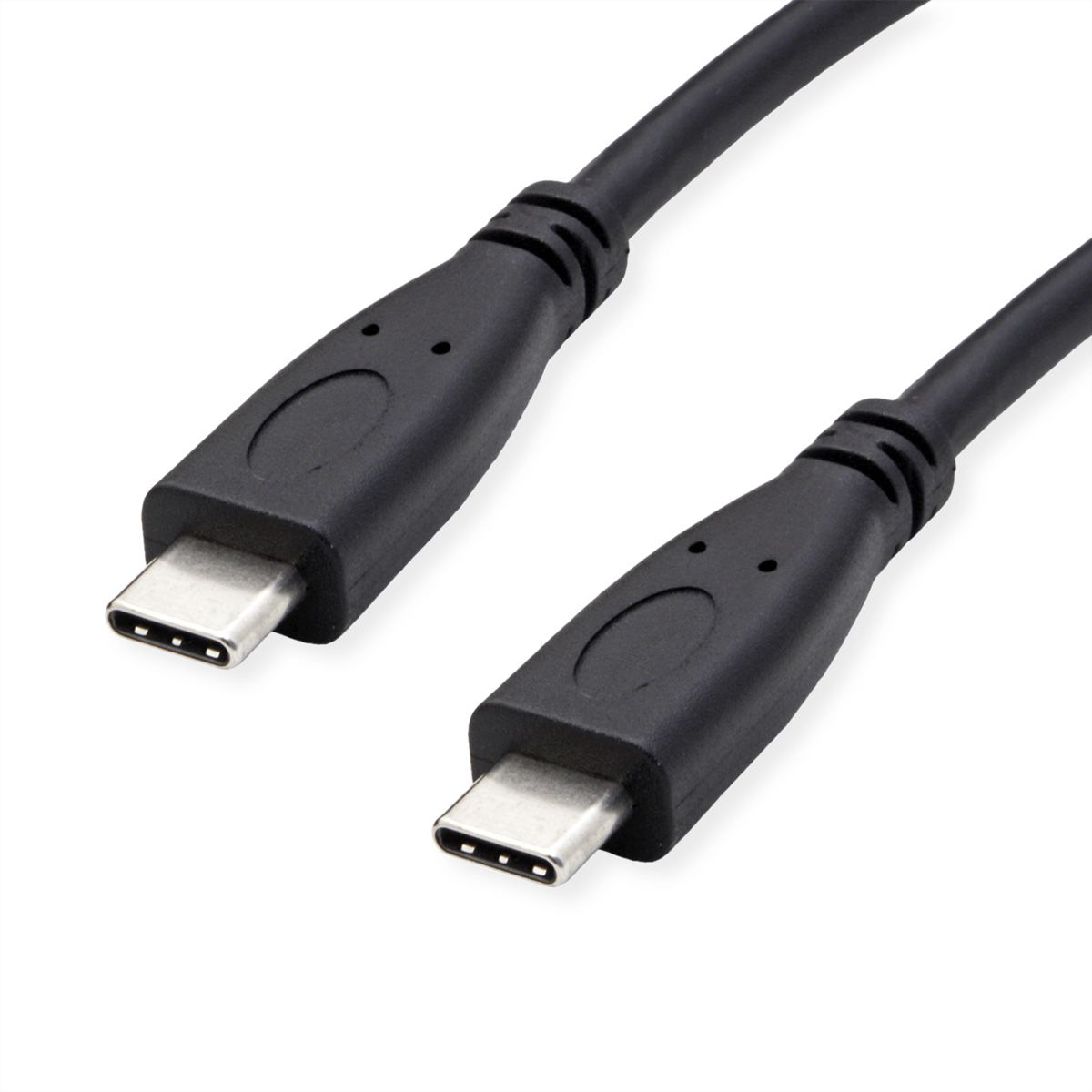 ROLINE GREEN USB 3.2 Gen 2 kabel, C-C, M/M, 4K UHD-1, 10Gbit/s, Emark, 100W, zwart, 1 m