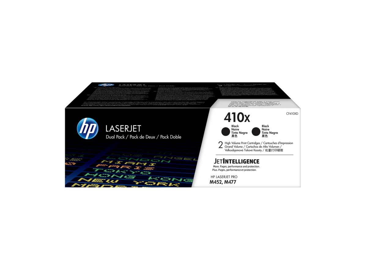 HP 410X originele high-capacity zwarte LaserJet tonercartridges, 2-pack