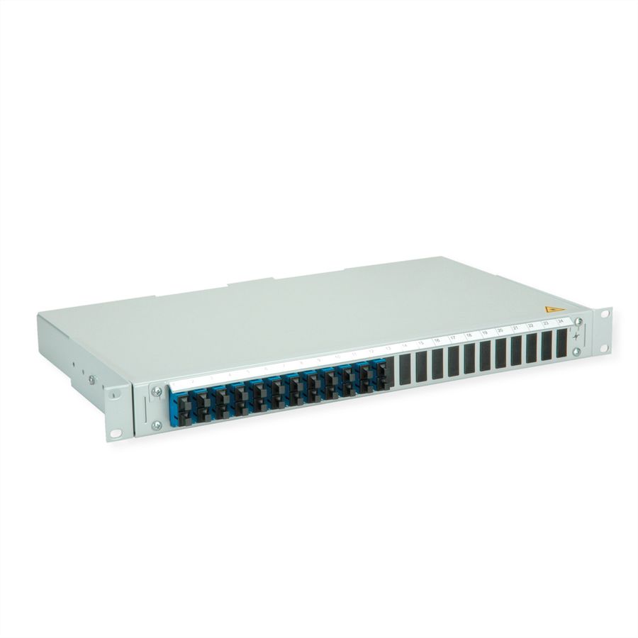 TELEGÄRTNER BASIS V LWL-Panel mit Kupplungen, 12x SC Duplex, blau, OS2