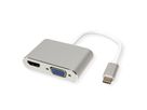 ROLINE Beeldscherm Adapter USB Type C - VGA + HDMI