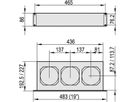 SCHROFF 19" Duwventilator, 2 U, Axiaal, 230 VAC, Werkbladdiepte 160 mm, 445 - 530 m³h