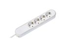 BACHMANN SMART socket strip 4x earthing contact, white, 1.5 m