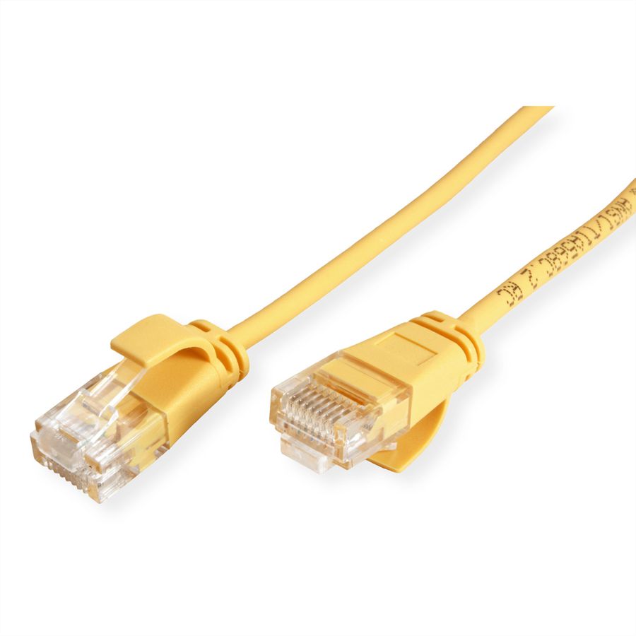 ROLINE UTP Data Center Patchkabel Cat.6A (Class EA), LSOH, extra dun, geel, 1,5 m