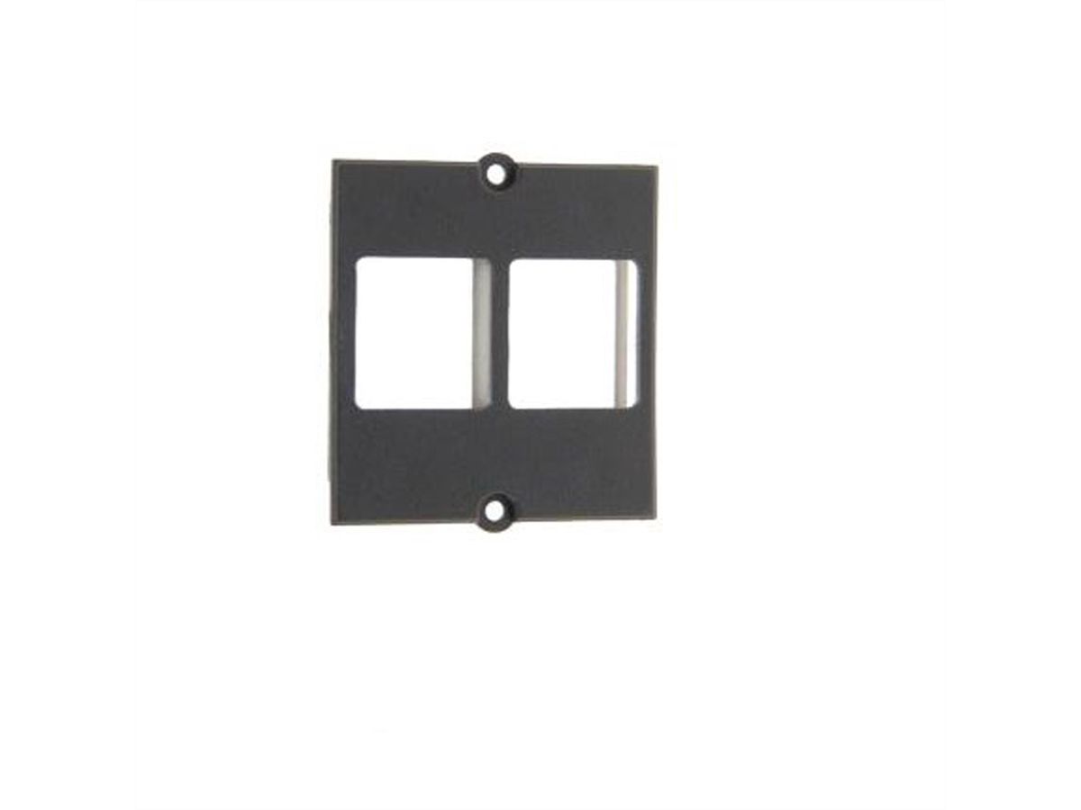 BACHMANN custom module frame 2x keystone with metal holder, black