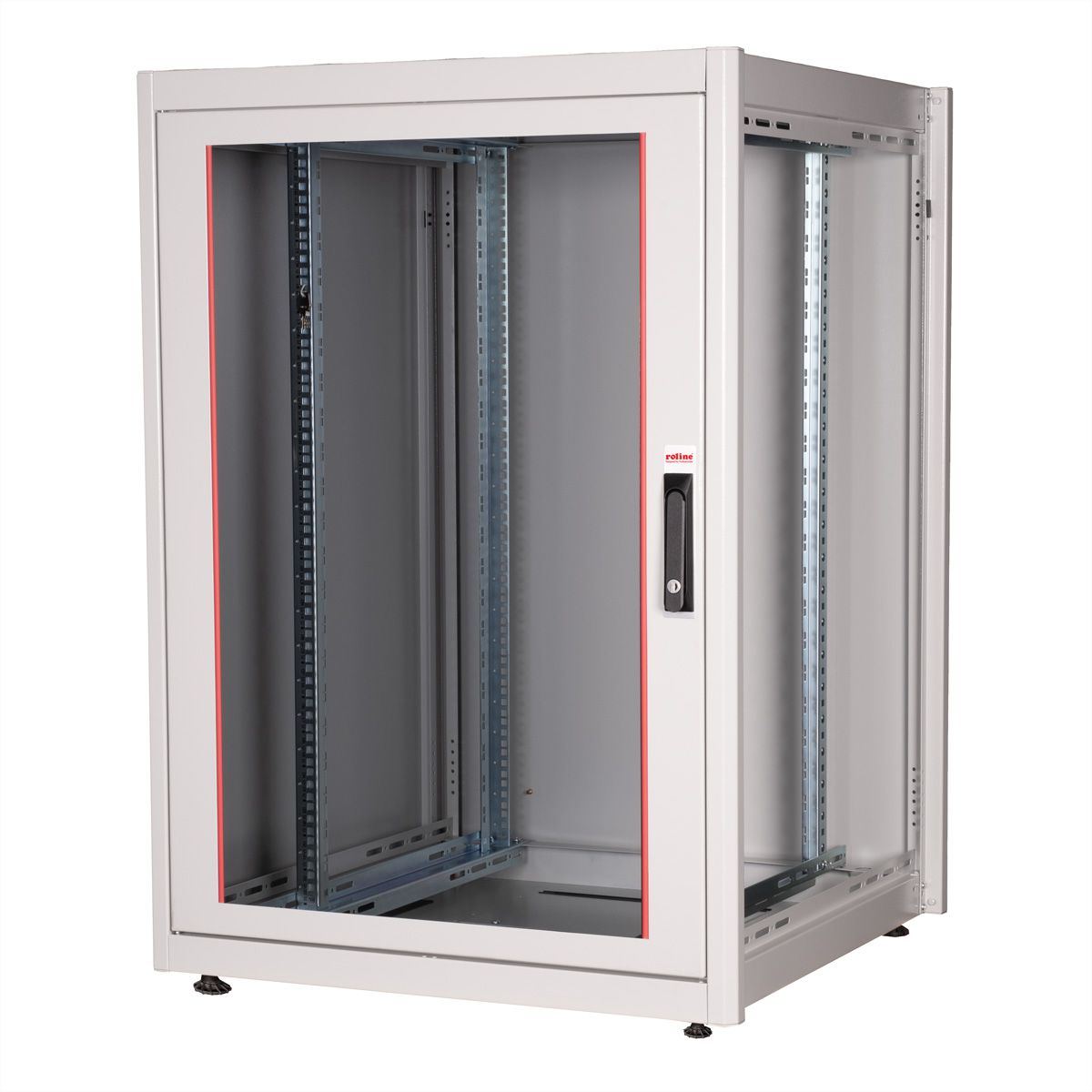 ROLINE 19-inch netwerkkast Basic 22 U, 800x800 BxD Glazen deur grijs