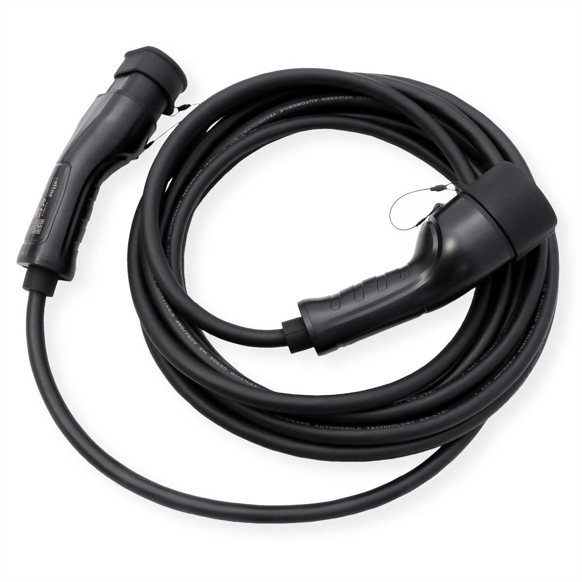 ROLINE EV Charging Cable Assembly Type2, 1-Phase, 250VAC (1P+N+E), 32 A, 7.4 kW, 7.5 m