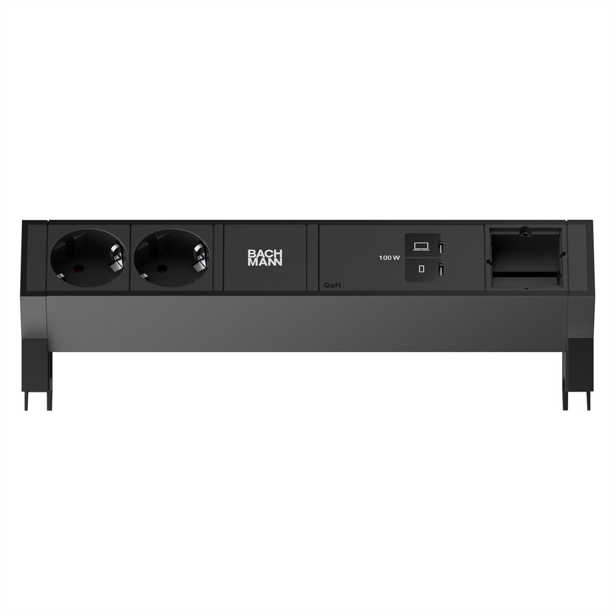 BACHMANN DESK2 2xCEE7/3 1xUSB C/C 100W, 1xCM 1.0m RAL9005