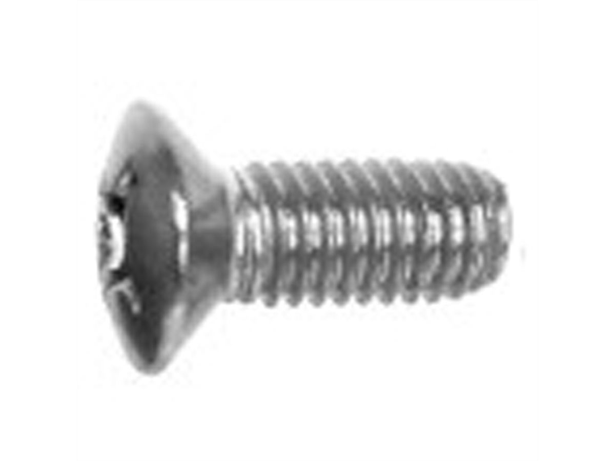 SCHROFF verzonken schroef, verhoogd, kruisgleuf, M3x8 mm, staal vernikkeld