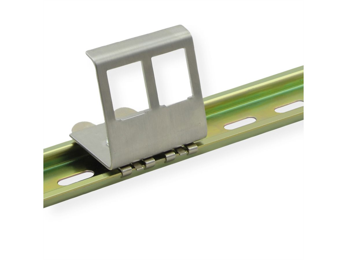 VALUE - DIN-rail adapter leeg, voor 2 keystones