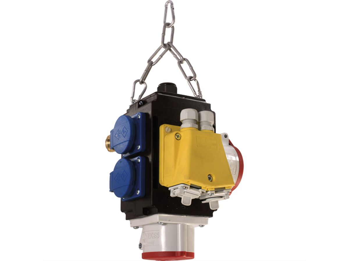 BACHMANN ENERGIEKUBUS 2x CEE7/3 2x CEE, IP44 perslucht 1/2z 1in 2uit