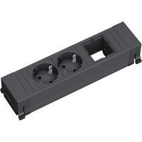 BACHMANN POWER FRAME 2xCEE7/3 1xCM, Plastic profile 0.2m GST18